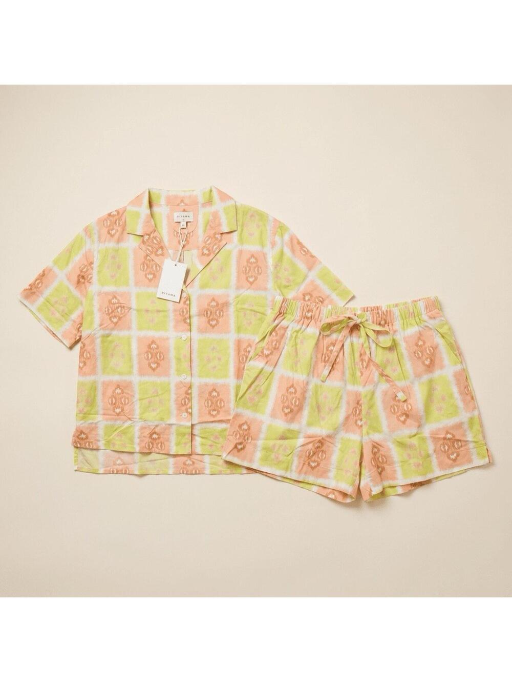 NWT Piyama Gelato Short Sleeve Shirt Shorts Pajama Set Womens - XS